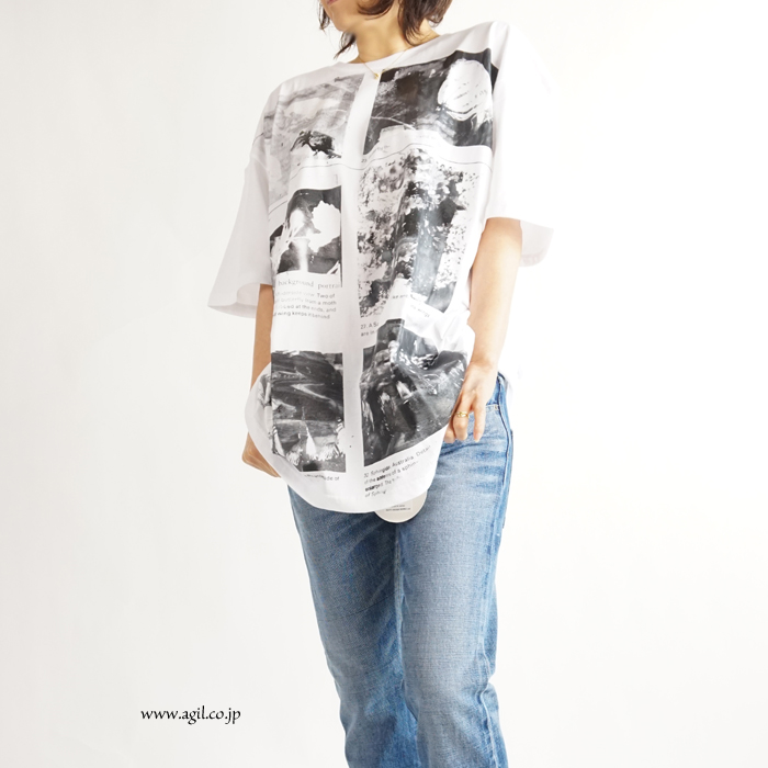 CILANDSIA(チランドシア) ビッグシルエットプリントTシャツ 図鑑 花 メンズ レディース