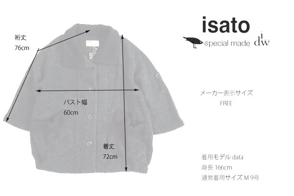 isato design works (イサトデザインワークス) ニットガウンジャケット ブラック|レディース