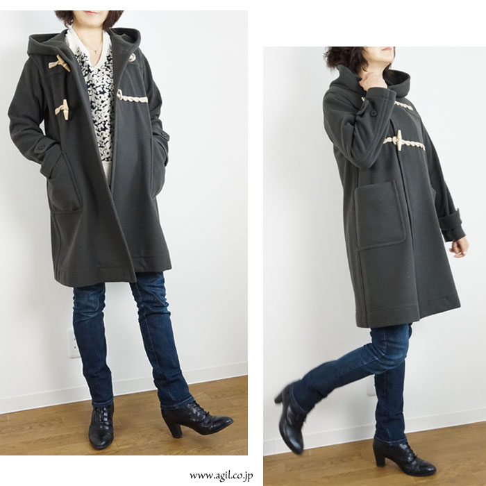 NICO,nicholson & nicholson (ニコ,ニコルソンアンドニコルソン) ダッフルコート ハーフ丈 レディース