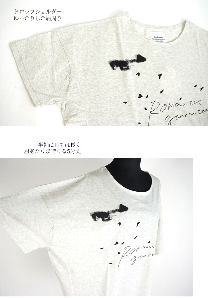 tiny dinosaur (タイニーダイナソー) オリジナルプリントゆるTシャツ レディース