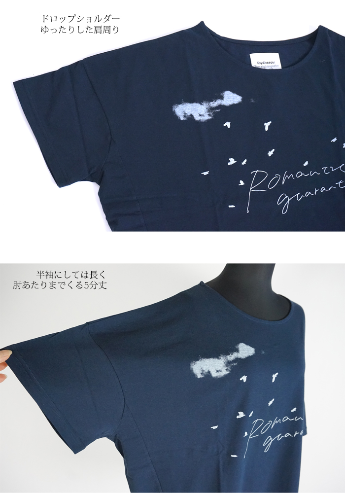 tiny dinosaur (タイニーダイナソー) オリジナルプリントゆるTシャツ レディース