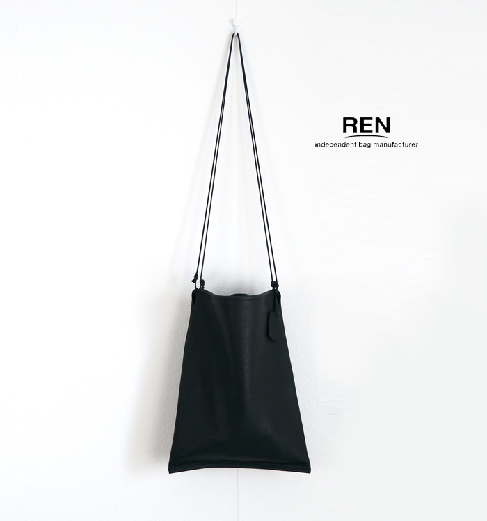 REN レン 本革フラットショルダーバッグ HALLIE ハリー