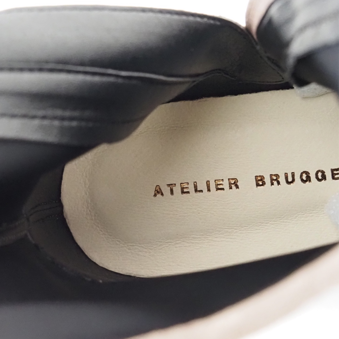 ATELIER BRUGGE アトリエブルージュ ショートブーツ ストレッチスウェード風 レディース