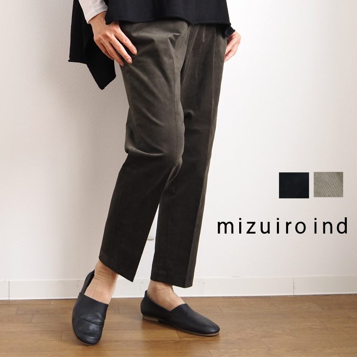 mizuiro ind ミズイロインド コーデュロイ センタープレスパンツ